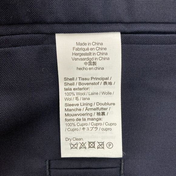 J.Crew Kenmare Suit Jacket Blazer Mens 34S Blue Wool Loro Piana 2 Button Formal - Picture 9 of 16